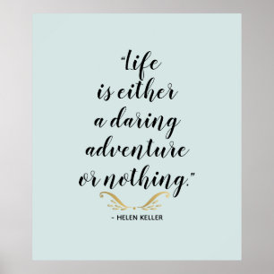 Daring Äventyr Keller Quote Poster