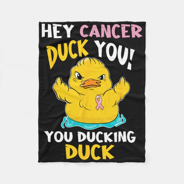 Daring Duckie - Breast Cancer Warrior Fleecefilt (Framsidan)