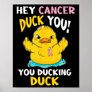 Daring Duckie - Breast Cancer Warrior Poster