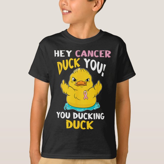 Daring Duckie - Breast Cancer Warrior T Shirt (Framsida)