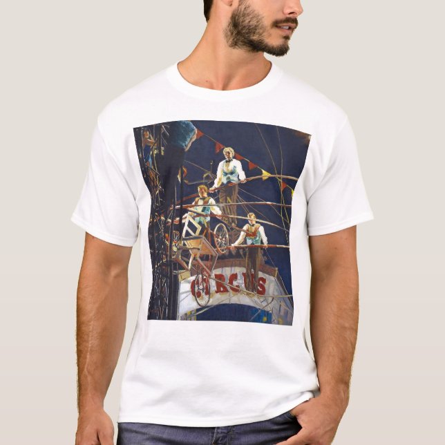 Daring Flies Wallendas Trapeze Circus Act T Shirt (Framsida)