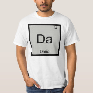 Dario Namn kemi Inslag Periodic Bord Tee Shirt