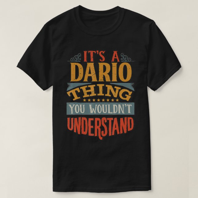 Dario Namn T Shirt (Design framsida)