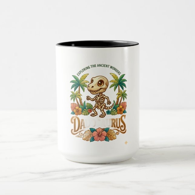 Darius Skelett Dinosaurie Långärmad Mugg (Center)