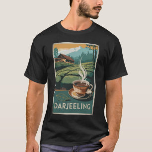 Darjeeling India Tea Travel Art Vintage T Shirt