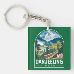 Darjeeling India Travel Art Emblem