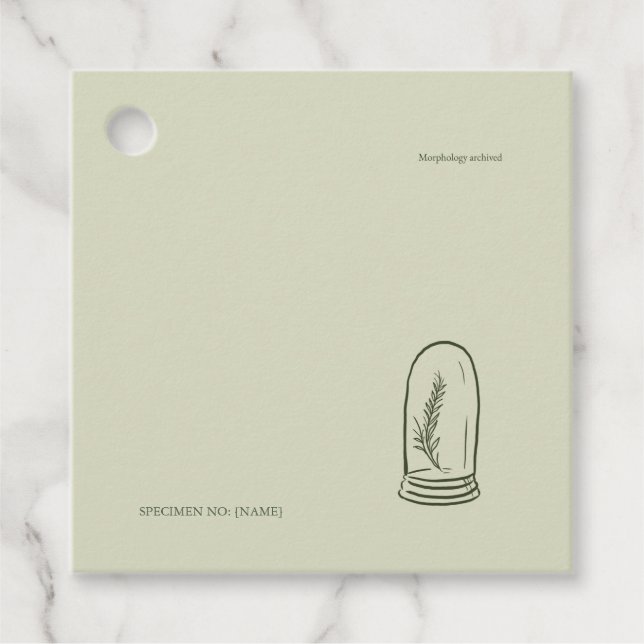 Dark Academia Botany Garden Reader Gift Gåvor Etiketter (Framsida)