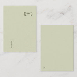 Dark Academia Botany Garden Reader Gift Tilläggskort