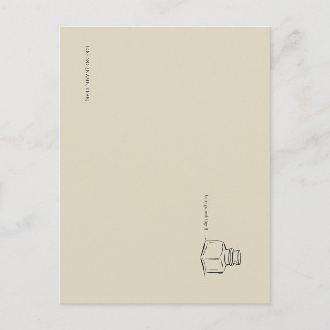 Dark Academia – ink pot Art | Introvert Gift Book  Vykort (Framsida)