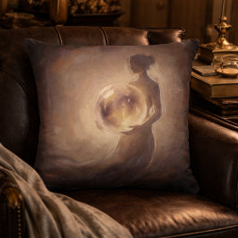 Dark Academia Moody Feminine Art Kudde