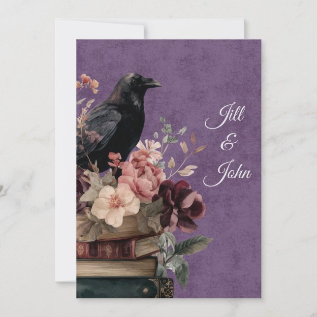 Dark Academia Mystic Raven Save the Date (Framsida)