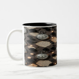 Dark Academia Pocket Watch Mug Två-Tonad Mugg