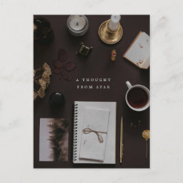 Dark Academia vintage writer  Vykort