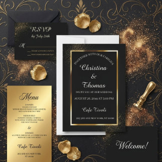 Dark Academia Wedding Invitation Suite Inbjudningar
