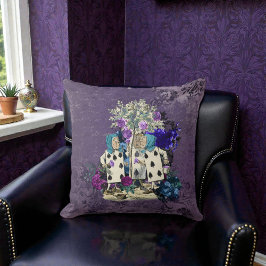 Dark Alice Caterpillar Rustic Deep Purple Kudde