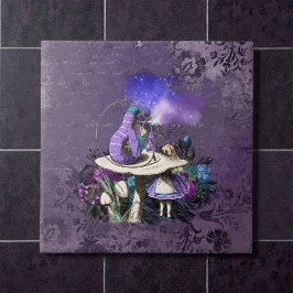 Dark Alice Rustic Deep Purple Caterpillar Kakelplatta