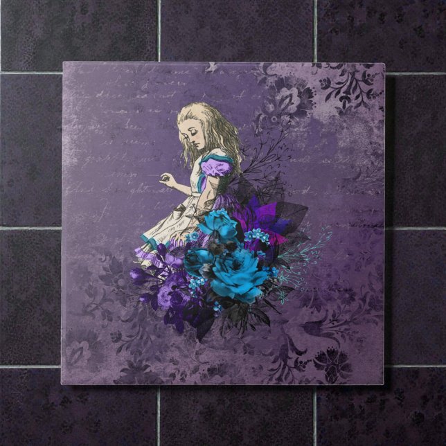 Dark Alice Rustic Deep Purple Kakelplatta (Skapare uppladdad)