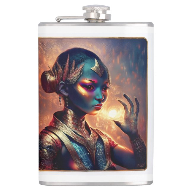 Dark Alien Princess Poses With Fiery Background Fickplunta (Framsidan)