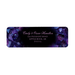 Dark Amethyst Boho Witch Crystals Return Address Returadress Etikett