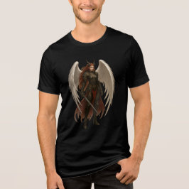 Dark Angel Warrior with Sword & Wings T Shirt