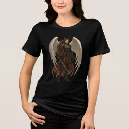 Dark Angel Warrior with Sword & Wings T Shirt