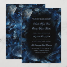 Dark Blue Boho Witch Crystals Black Wedding