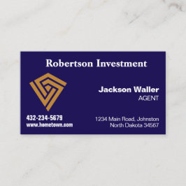 Dark Blue Calling Card for Any Business Visitkort