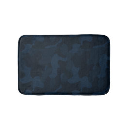 Dark Blue Camo Abstract Badrumsmatta