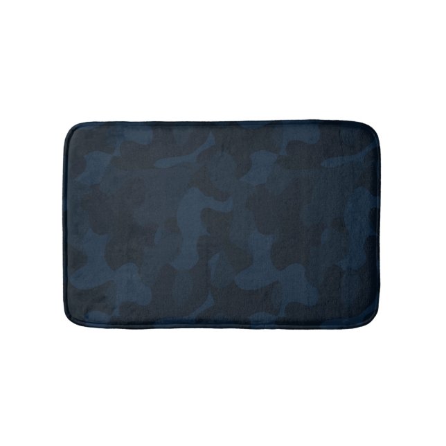 Dark Blue Camo Abstract Badrumsmatta (Framsidan)