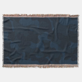Dark Blue Camo Abstract Filt