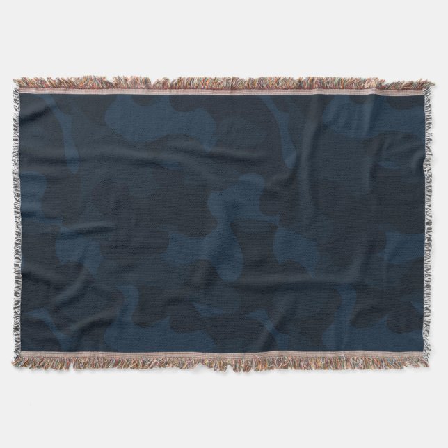 Dark Blue Camo Abstract Filt (Framsidan)