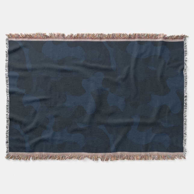 Dark Blue Camo Abstract Filt (Framsidan)