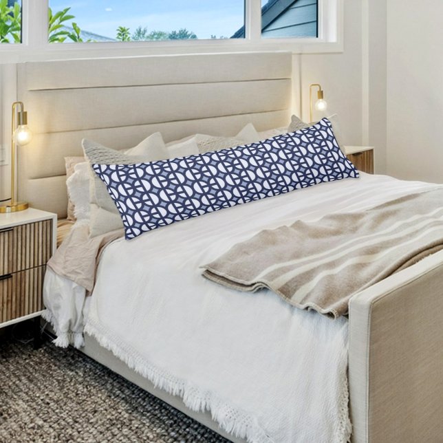 Dark Blue Circles Pattern Body Pillow Kroppskudde (Skapare uppladdad)