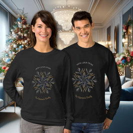 Dark Blue & Gold Midnight Sparkle Stars New Year  T Shirt