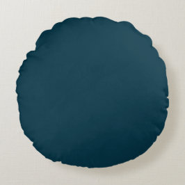 Dark Blue Solid Color, Cushion, Simple, Modern Rund Kudde