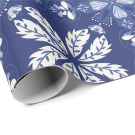 dark blue wrapping paper with a white butterfly presentpapper