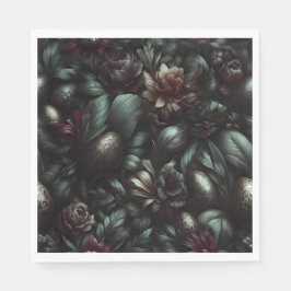 Dark Botanical Easter Napkins Pappersservett