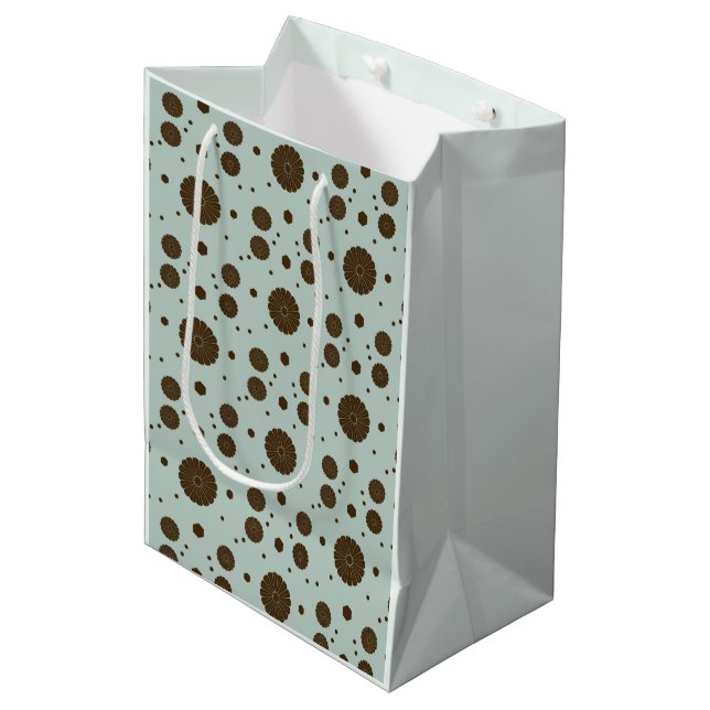 Dark Brown Micro Floral Sage green (Framsidan Vinklad)