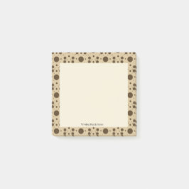 Dark Brown Micro Floral Sand  Post-it Block