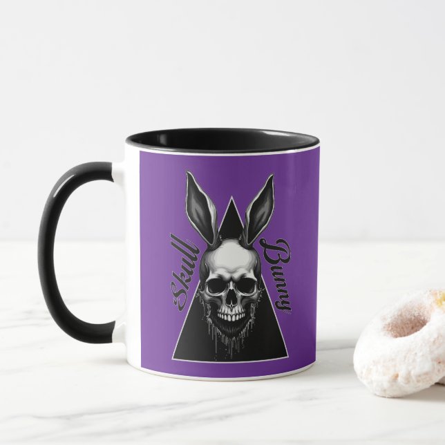 Dark Bunny – Gothic Easter Art - caneca Mugg (Med munk)