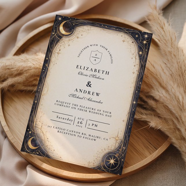 Dark Celestial Wedding Inbjudningar (Skapare uppladdad)
