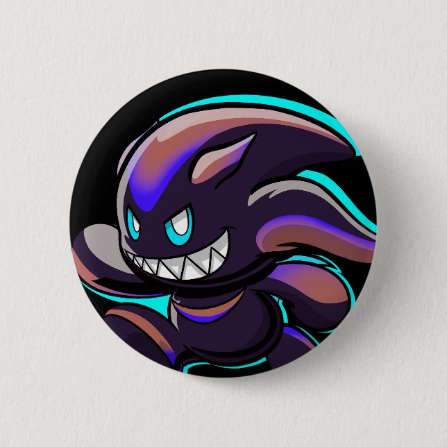Dark Chao - Running - Swimming Variant Custom Art Knapp (Framsida)