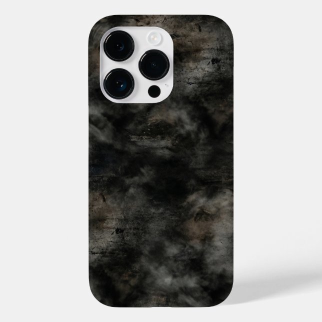 Dark Charcoal Smoke Grunge Texture iPhone Case (Baksida)