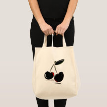 Dark Cherries - Modern Minimal Fruit Illustration