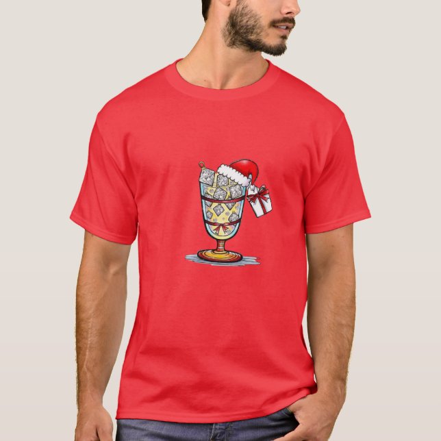 "Dark Christmas Demon Glass T Shirt (Framsida)