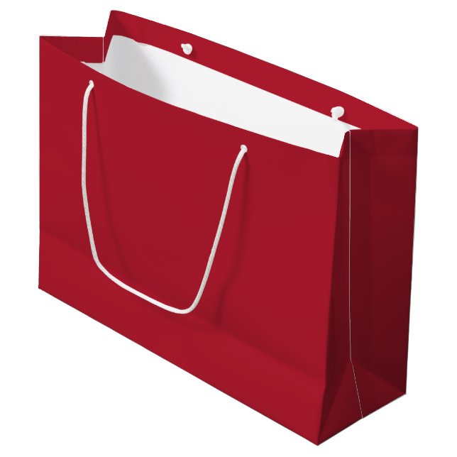 Dark Christmas Red Elegant Large Gift Bag (Framsidan Vinklad)