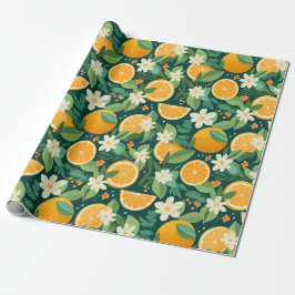 Dark Citrus Grove Floral Gift Presentpapper