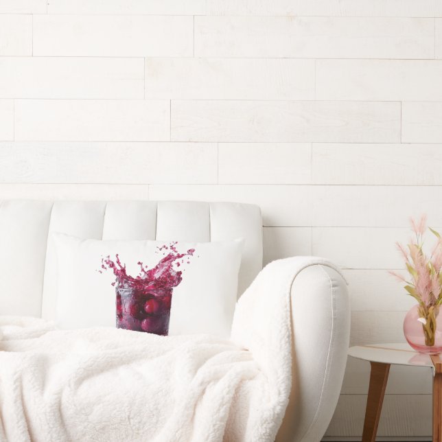 Dark Cocktail with Red Cherries and Explosive Spla Lumbarkudde (Soffa)