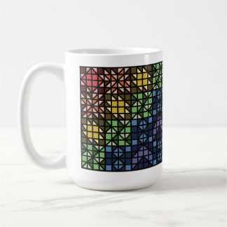 Dark Colourful Quilt Blocks Coffee Mug Kaffemugg