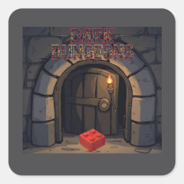 Dark Dungeons sticker Fyrkantigt Klistermärke
